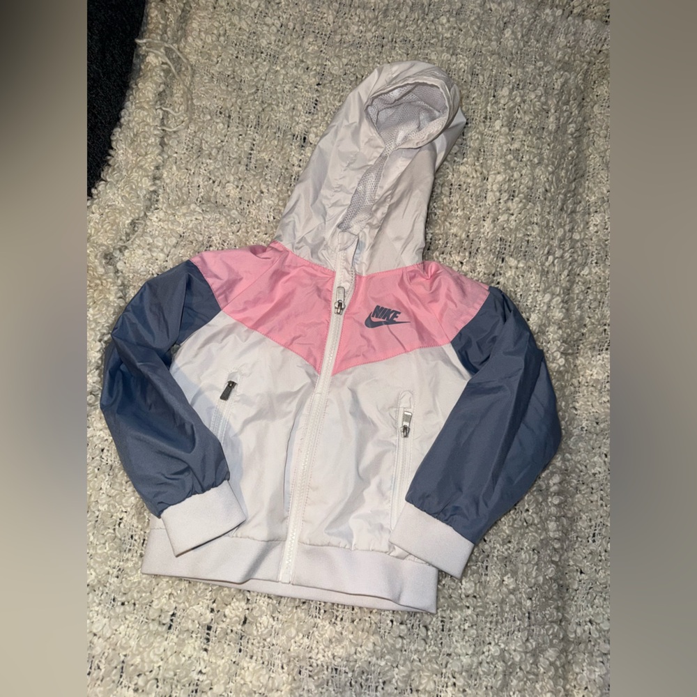 Nike Pink and Blue Windbreaker Jacket